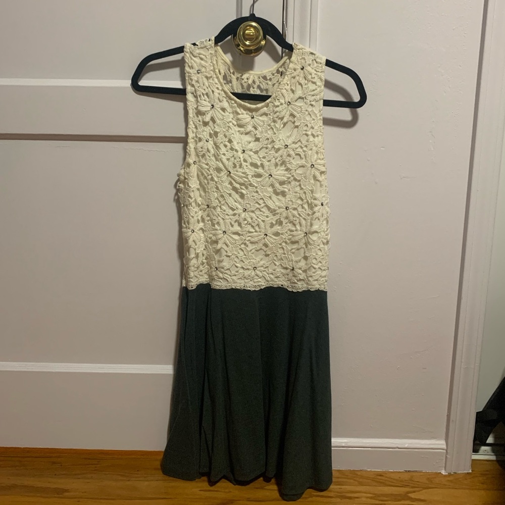 Superdry dress with embroidered flower top